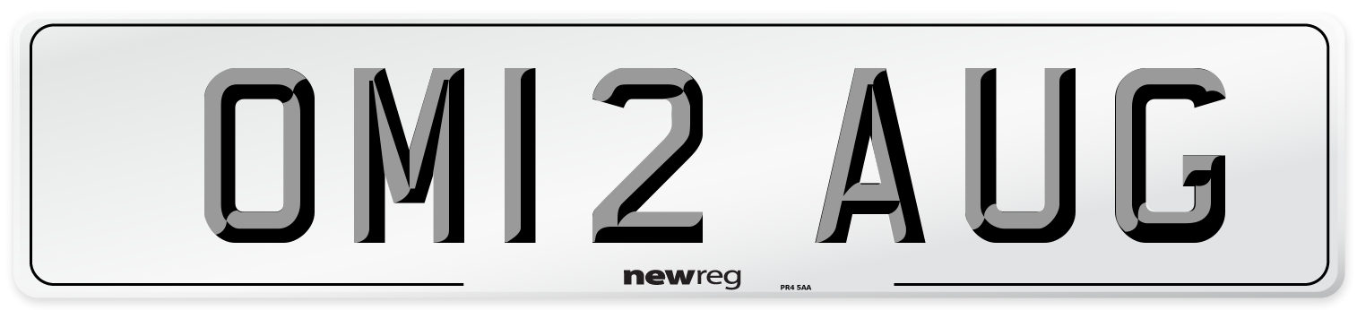 OM12 AUG Number Plate from New Reg